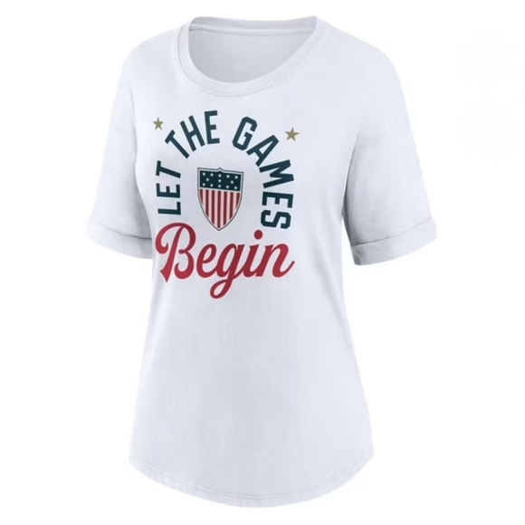 Olympics Team USA Let the Games Begin Short Sleeve Tee White XL - Picture 11 of 11